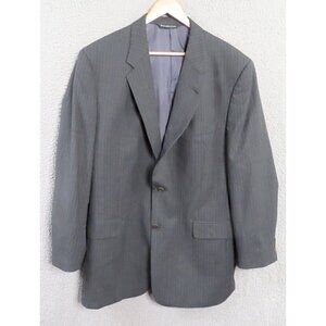 Coppley Ermenegildo Zegna Cloth Custom Blazer Jacket Sports Coat 46L Gray Stripe
